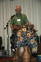Peter speaking at the Rio Brazos Miniature Donkey Expo, Texas